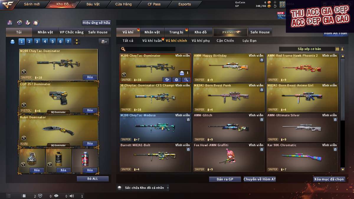 shop acc cf uy tin gia re